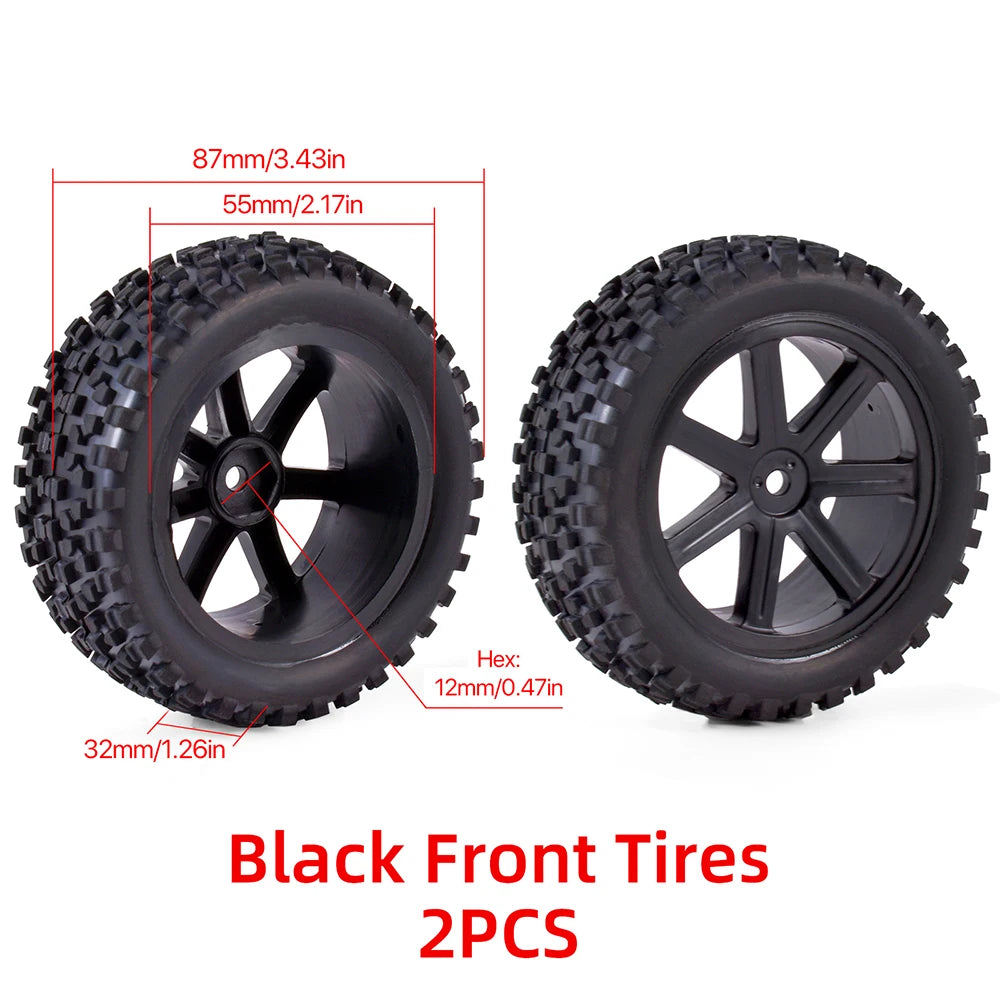 1/10 RC Car Wheels & Tires - 12mm Hex