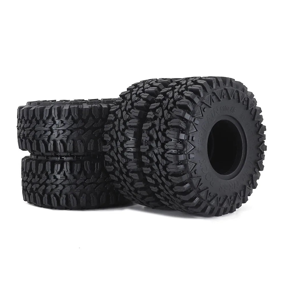 4pcs 110mm Dirt 1.9 "rubber Tires For 1/10 Rc Track Axle Scx10 Pro Capra Trxs Trx4 Rc4wd D90 Redcat
