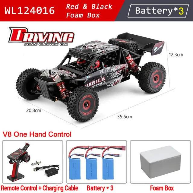 1:12 WLtoys 124016 124019 Pro - 4WD RC Car - High Speed Brushless Motor