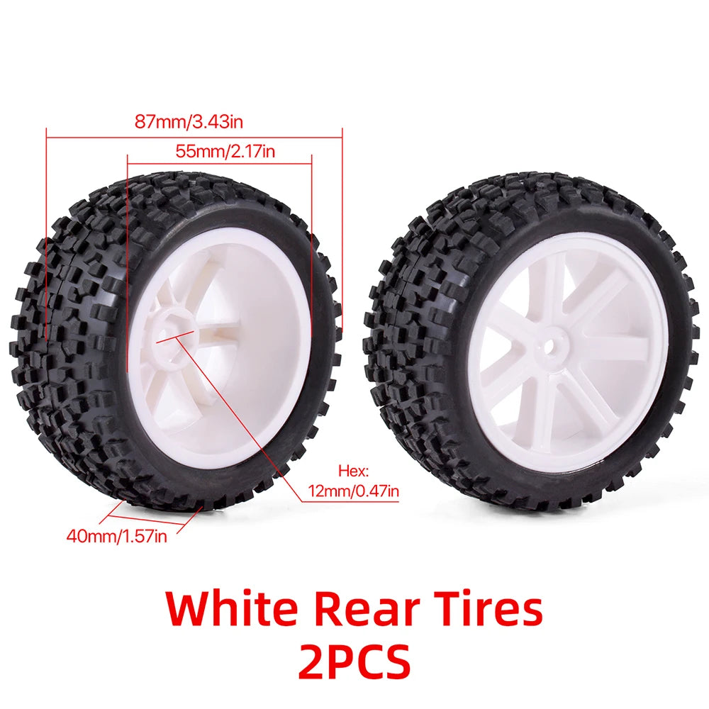 1/10 RC Car Wheels & Tires - 12mm Hex