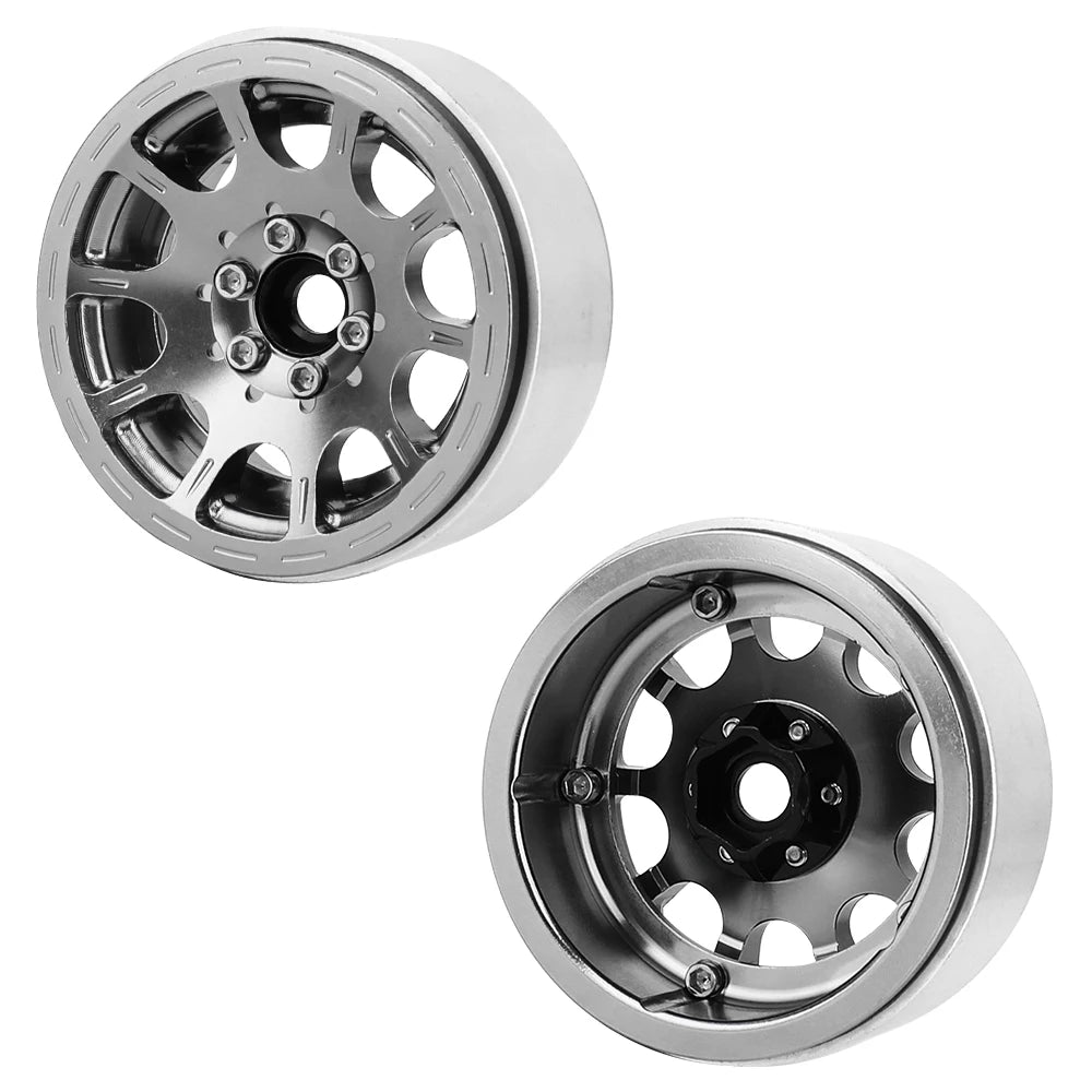 2/4Pcs 1/10 RC Car 1.9/2.2 Inch Beadlock Wheel - Aluminum Alloy