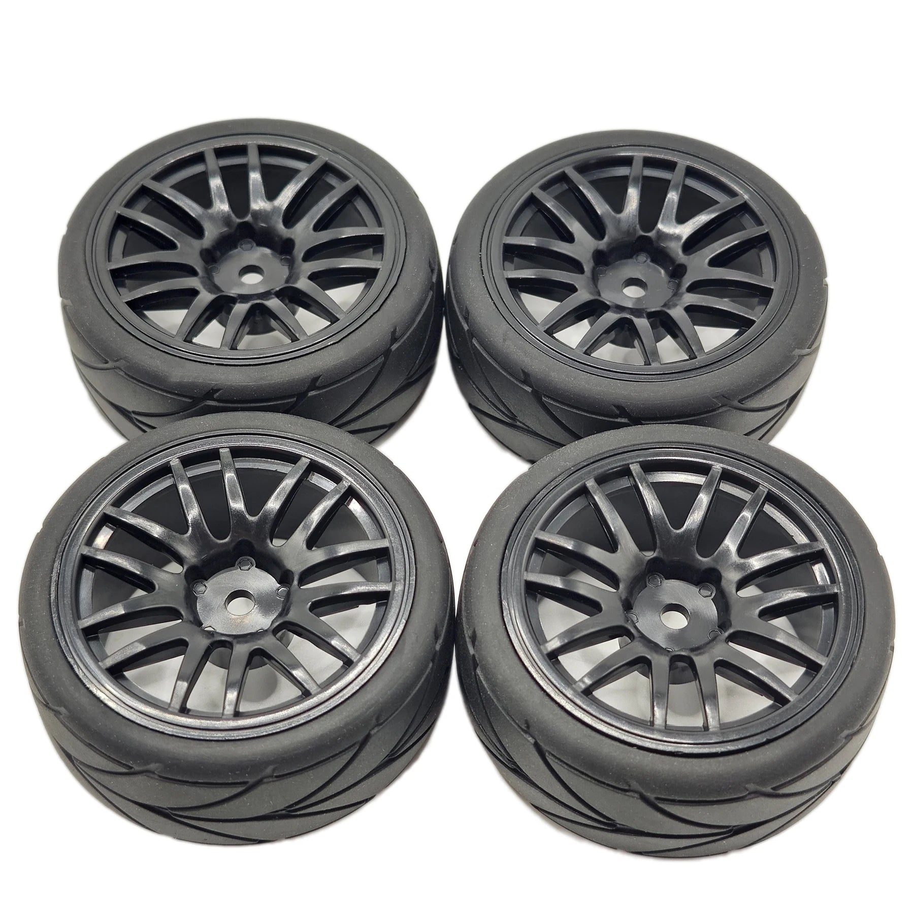 1/10 RC Racing Tires & Wheel Rims Hub 12mm Hex for 1:10 RC On Road Car Tamiya TT01 TT02 XV01 XV02 PTG-2 TA06 HSP HPI Kyosho