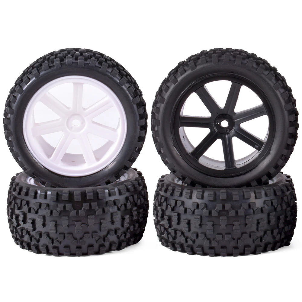 RC Car Wheels and Tires 1/10 Scale 12mm Hex for WLtoys 144001 124019 12428 124017 Upgrades