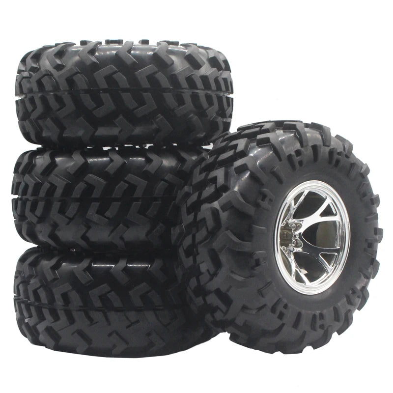 RC 1:10 Monster Truck Rubber Wheel & Tires - 4Pcs