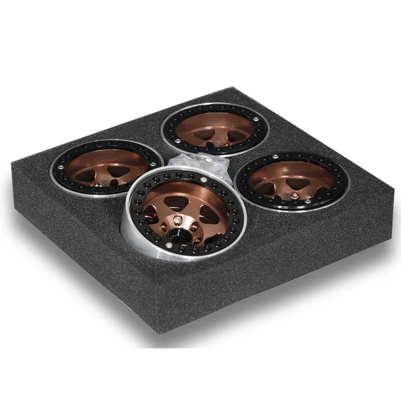 4pcs 1.9 Beadlock Wheel（4PCS） Rim -10mm Hex 12mm Fit for 1/10 RC Crawler TRX4 TRX6 Axial SCX10 II III 90046 Redcat GEN7 VS4-10