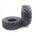 2Pcs 1.9inch High Quality Rubber Staggered Texture Tires for 1/10 RC Crawler Car Truck TRX4 Defender AXIAL SCX10 RC4WD Wheels