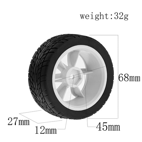 1/10 RC Rally Racing Wheels & Tires Road Rubber Tires