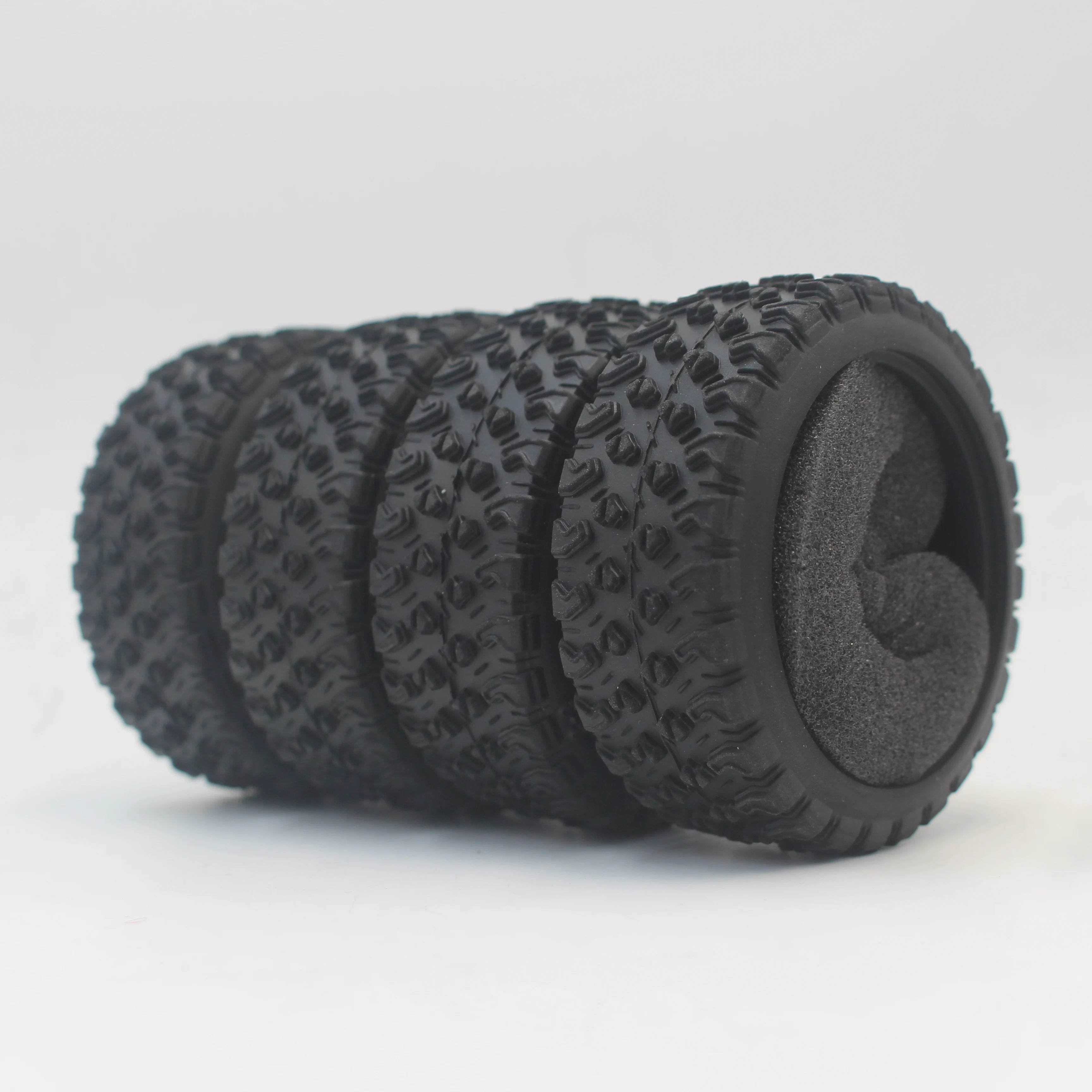 4pcs RC Model Car 1/10 Rubber Tires Tyre Rally Tire fits for 1:10 Touring Car 1/10 Tire 21104