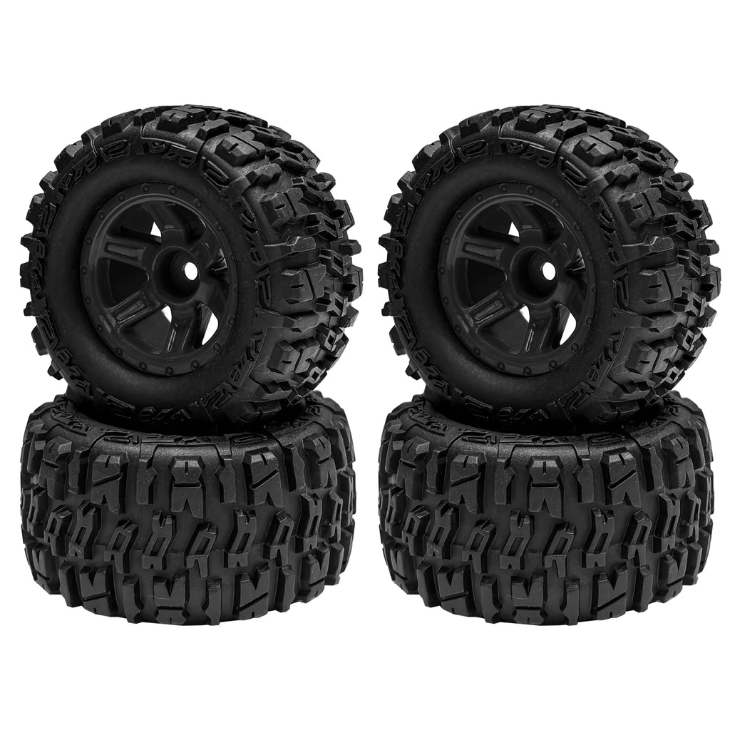 90mm RC Rubber Wheel Tires 12mm Hex Hub RC Car Tyre For 1/14 1/16 1/18 MJX Hyper Go Wltoys Axial SCX10 Traxxas Upgrade Parts