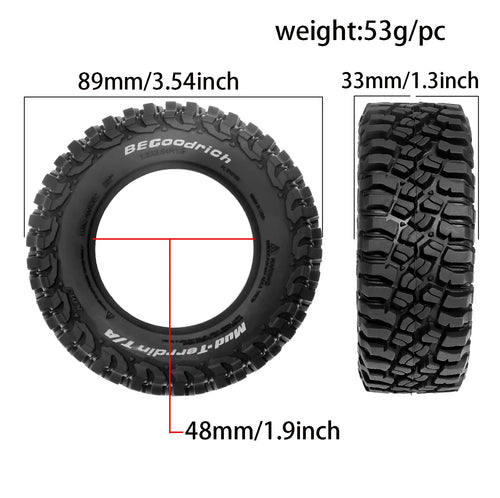 1.9Inch Tires 89-90mm