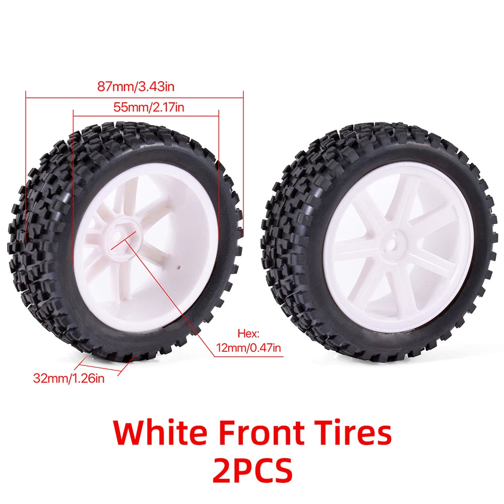 1/10 RC Car Wheels & Tires - 12mm Hex
