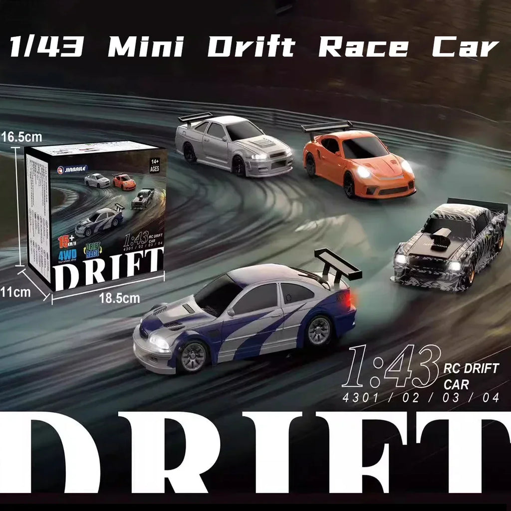1/43 - 2.4G RC Drift Car's - 4WD High Speed,Four Wheel Drive Radio Controlled Mini