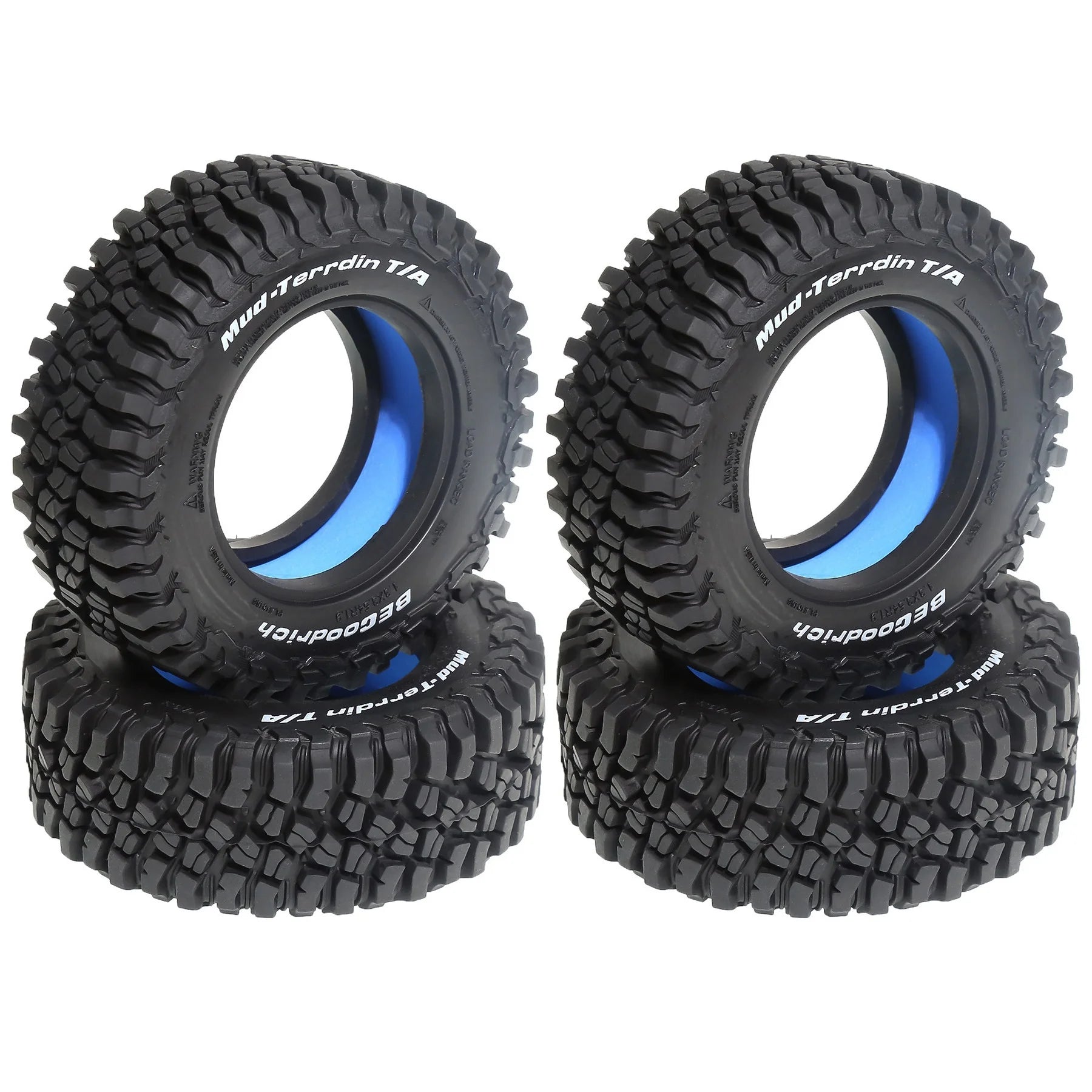 4pcs 90x33mm 1.9" Rubber Off Road Tire w/Foam