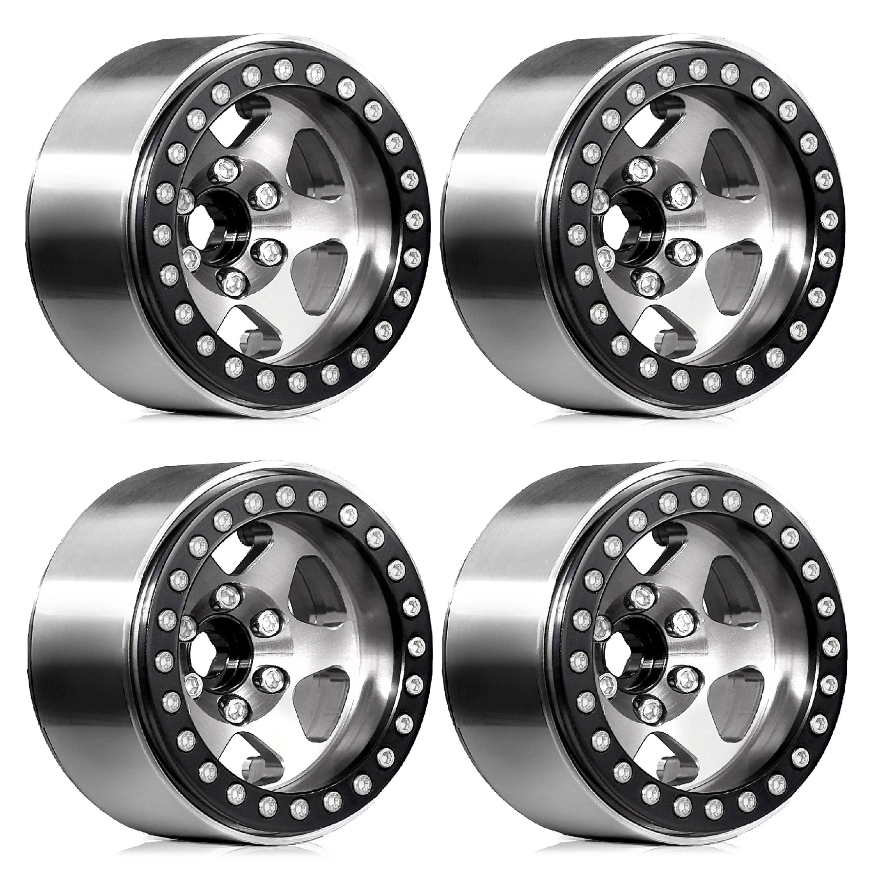 4PCS 1.9 Beadlock Wheels - 10mm Hex 12mm