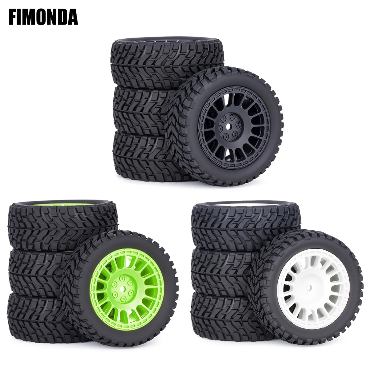 RC Off-Road Tires & Wheels 1.9 Inch 75mm with 12mm Hex for Traxxas TRX4 Axial SCX10 WLtoys 144001 Tamiya 1/10 1/12