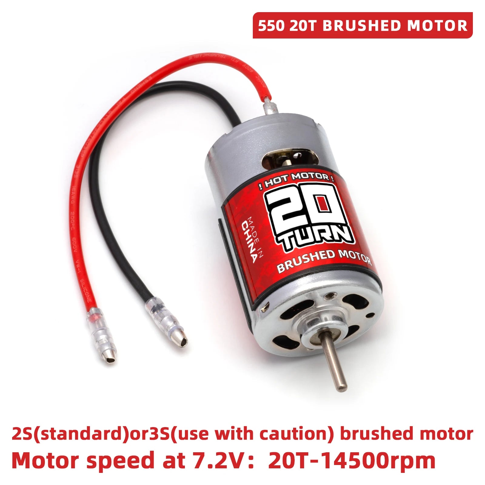 1/10 RC Surpass Hobby 550 Brushed Motor 10T-65T – High Torque