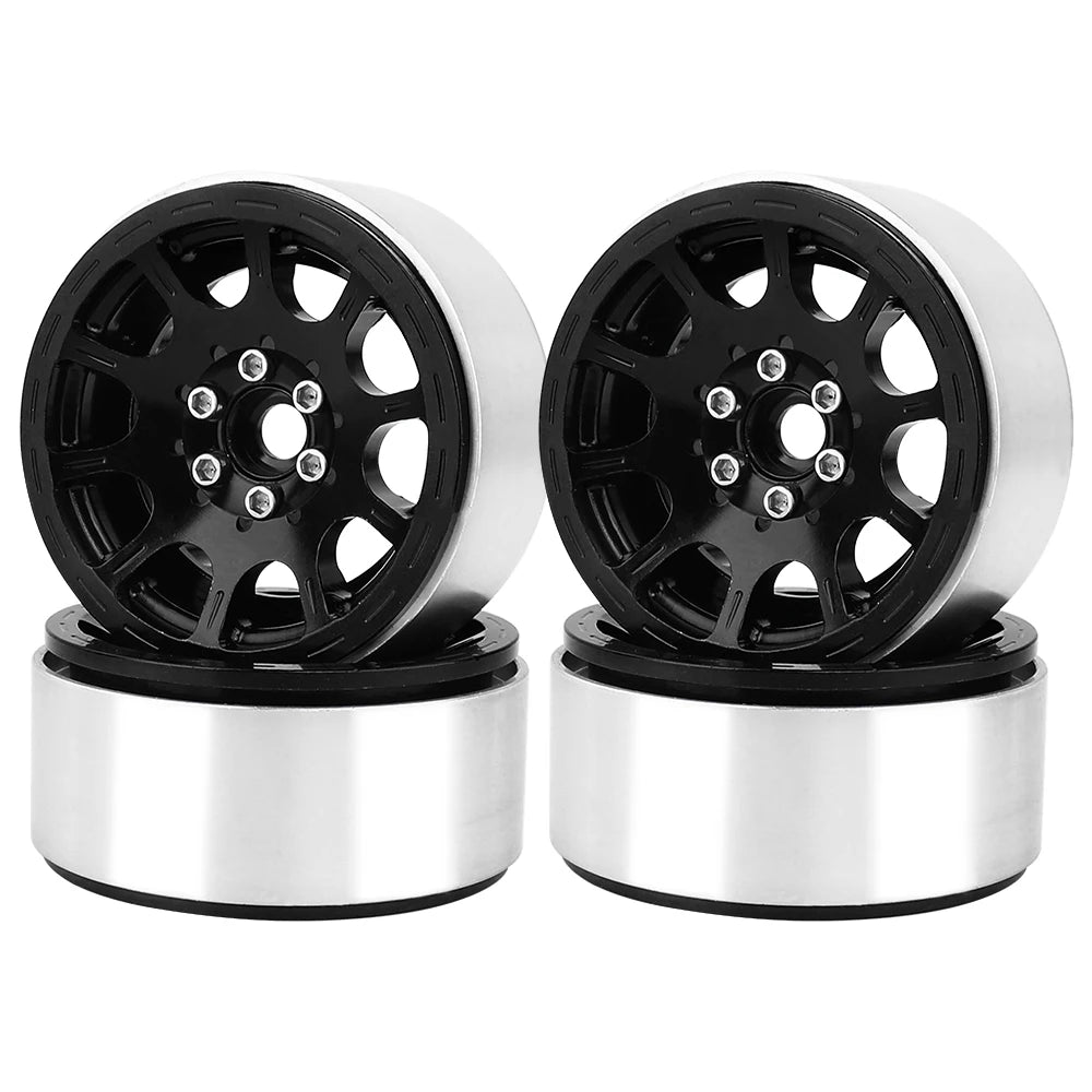 2/4Pcs 1/10 RC Car 1.9/2.2 Inch Beadlock Wheel - Aluminum Alloy
