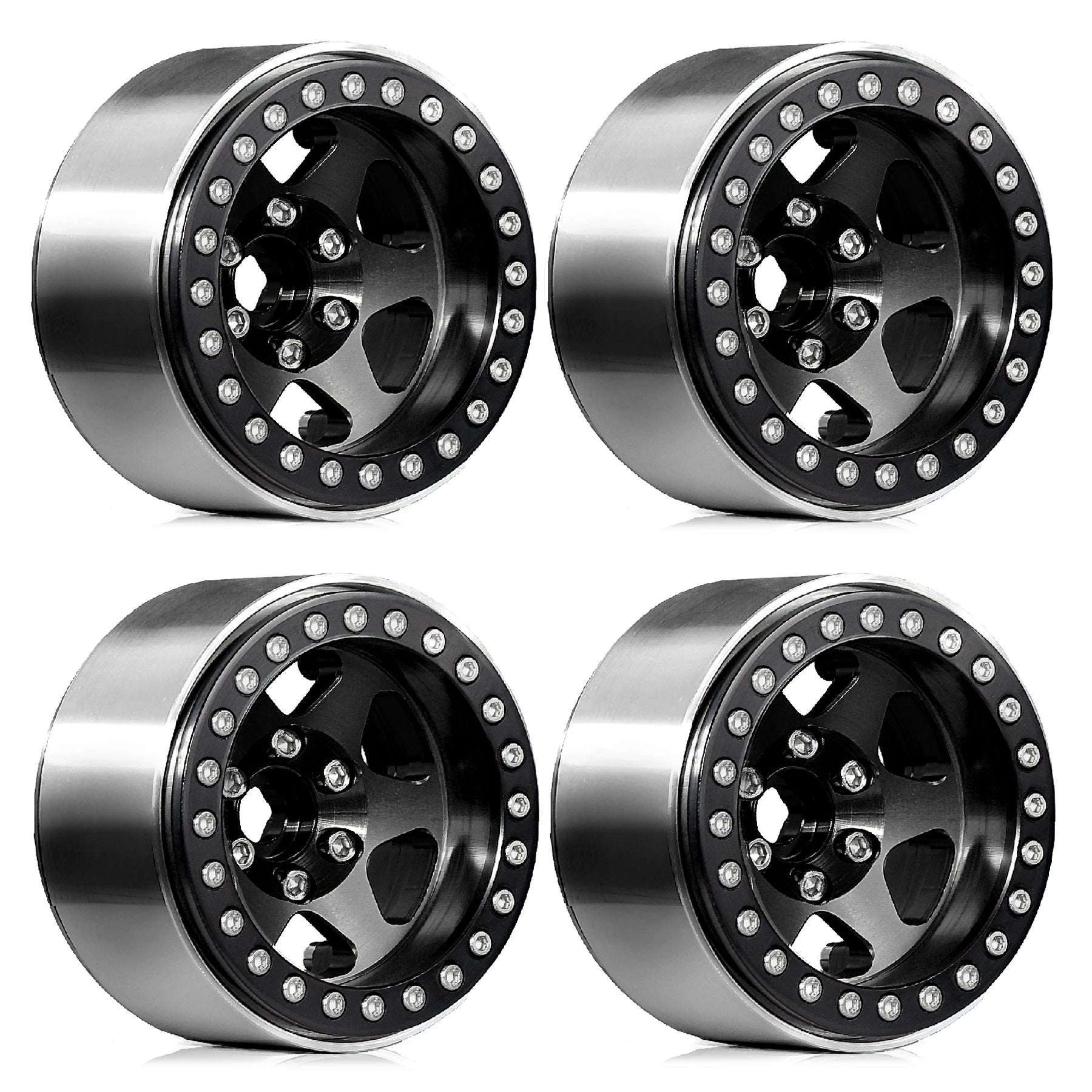 4PCS 1.9 Beadlock Wheels - 10mm Hex 12mm