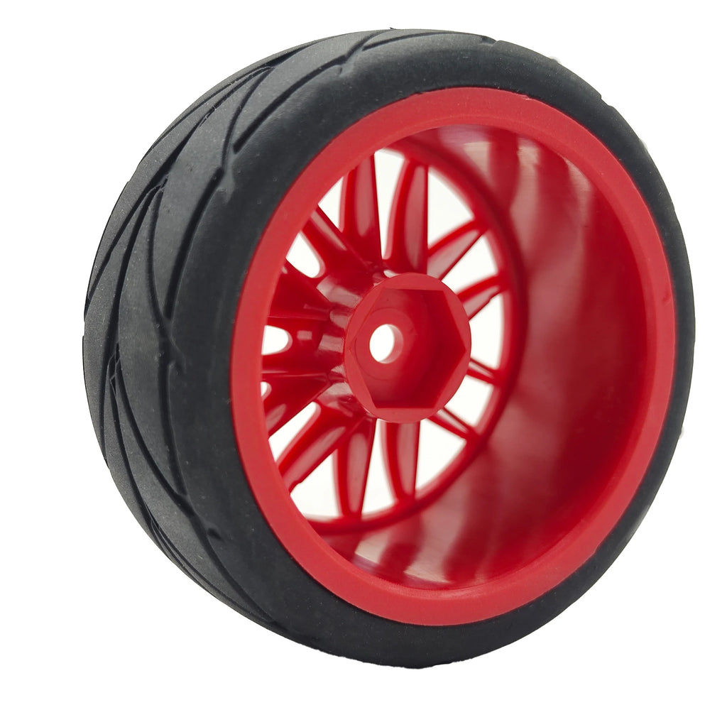 1/10 RC Racing Tires & Wheel Rims Hub 12mm Hex for 1:10 RC On Road Car Tamiya TT01 TT02 XV01 XV02 PTG-2 TA06 HSP HPI Kyosho