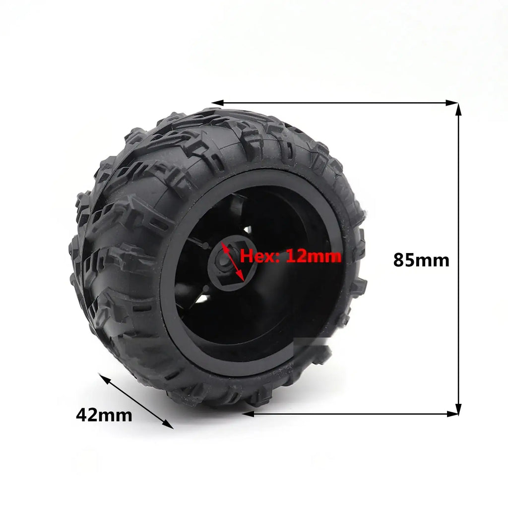 Tires for RC Car 1/14 1/16 RC Car Tires Wheel 4PCS 12mm Hex SCY 16101/2/3 MJX 16208/9 14209 JJRC Q130 C8805 HBX Wltoys Car Tires