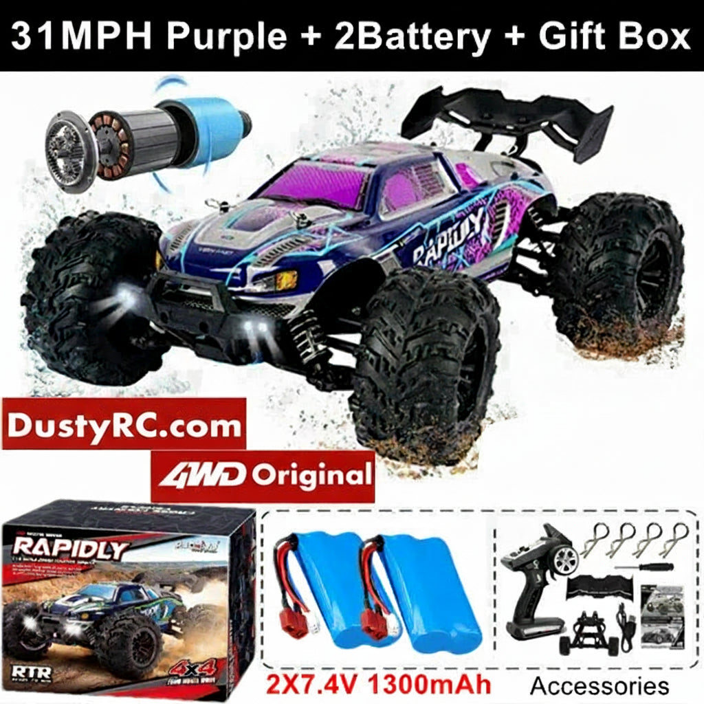 1/16 Scale 4WD Off Road Basher- Available Brushed or Brushless Motor