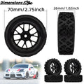 RC 12mm Hex Tire 2.55" Highway Drift Off-road Professional Racing Tire Universal for 1/10 1/12 1/16 RC Car Crawler Buggy Slash
