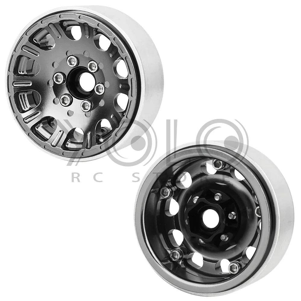 2/4Pcs 1/10 RC Car 1.9/2.2 Inch Beadlock Wheel - Aluminum Alloy