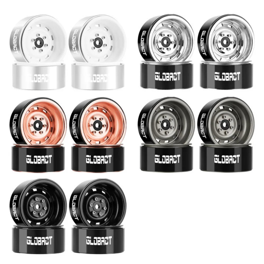GLOBACT 1.9 Beadlock Wheels RC Wheel Hub for 1/10 TRX4 TRX6 Axial SCX10 I II III Pro Redcat RC Crawler Upgrade Accessories