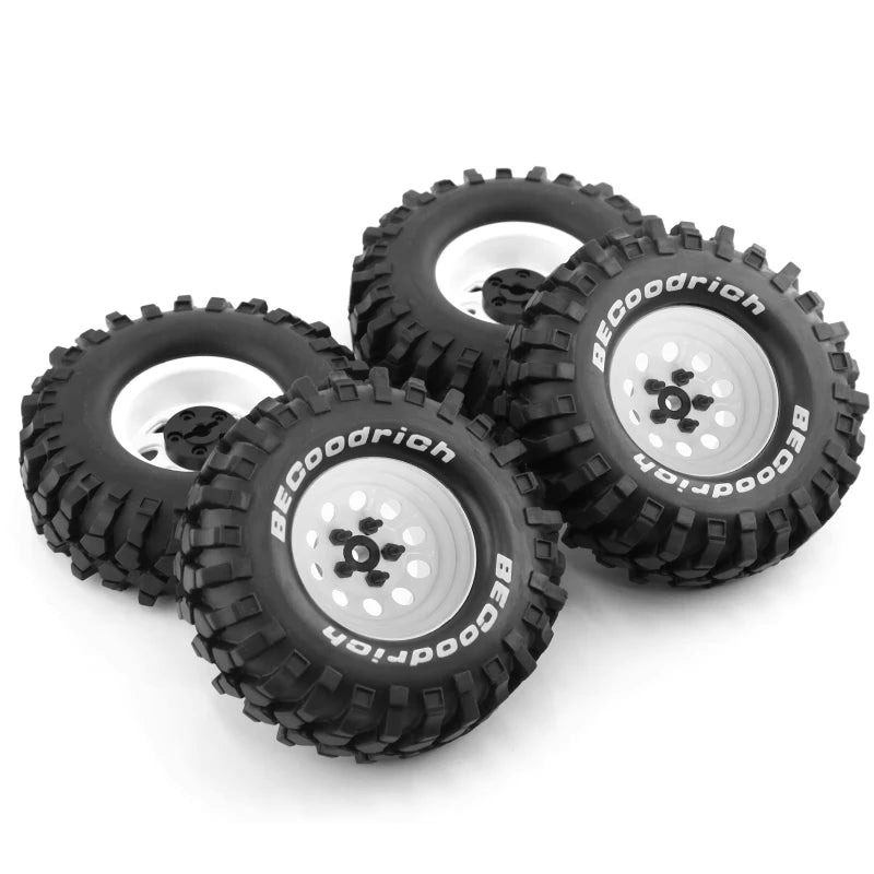RC 1.9" Rubber Tires Beadlock Wheels Rims for 1/10 RC Crawler Car Traxxas TRX4 Axial SCX10 90046 90047 MST HSP Redcat Gen8