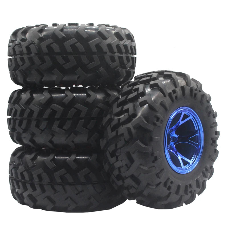 RC 1:10 Monster Truck Rubber Wheel & Tires - 4Pcs