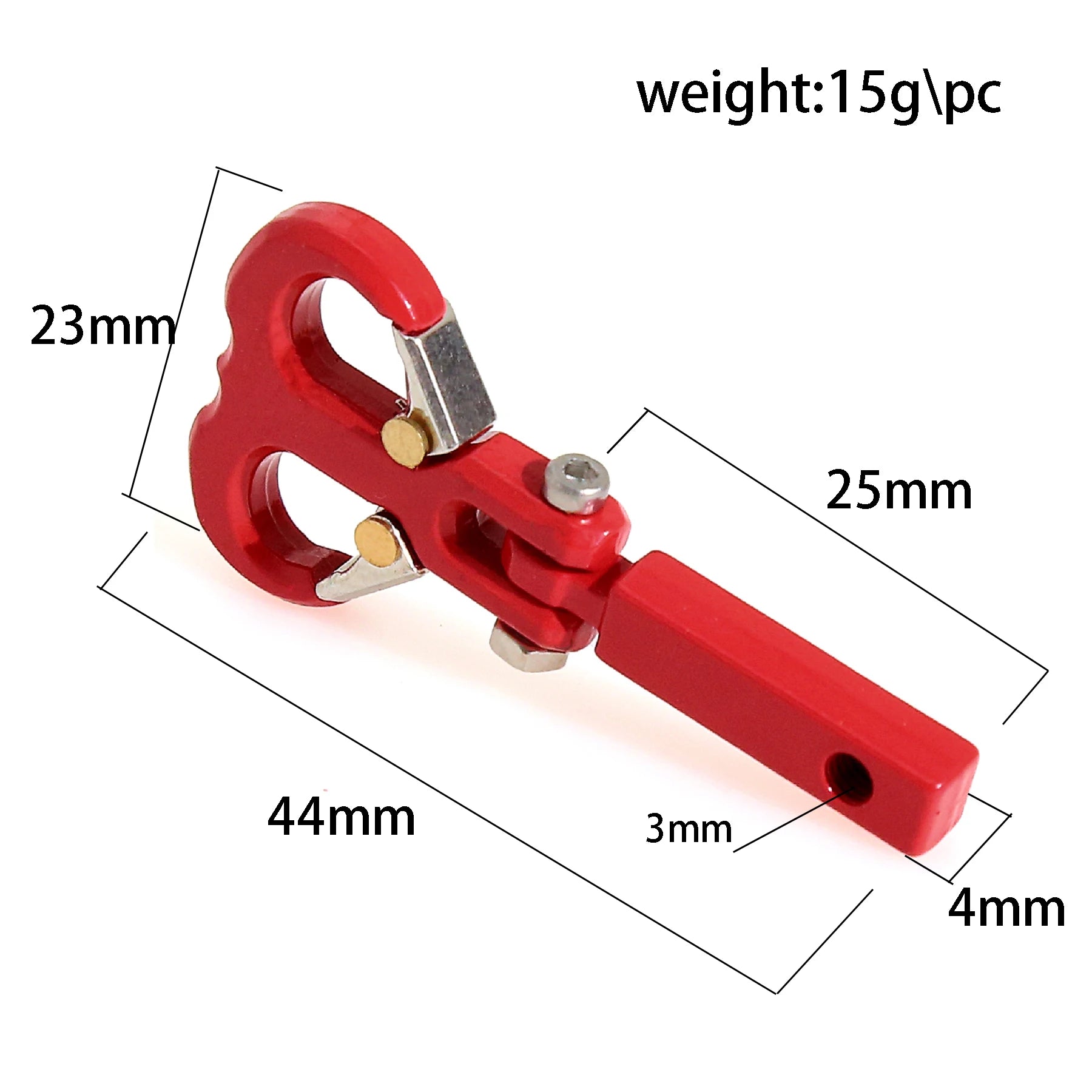 RS RC 1/10 Climbing Car  Tail Hook Trailer Towing Rescue Hook For   1/10 RC Crawler Traxxas TRX4 SCX10  RC Car Upgrade Accessori