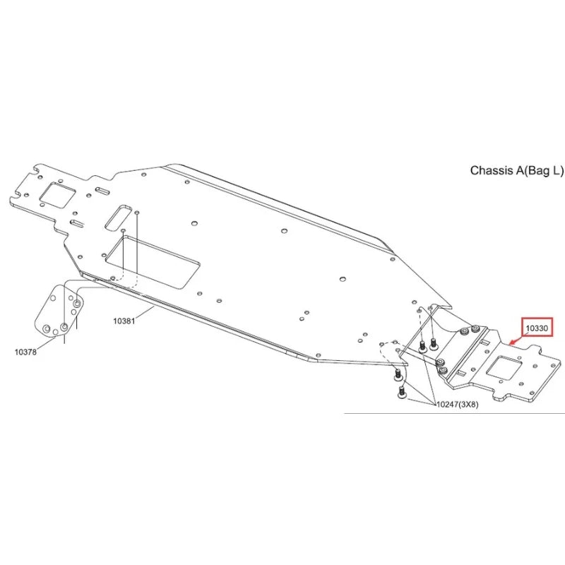 RC Car Parts 10330 Chassis Front Part 1PC Fit VRX RACING 1/10 Scale RC Model Car Toys Parts For Ages 14+ And Adults