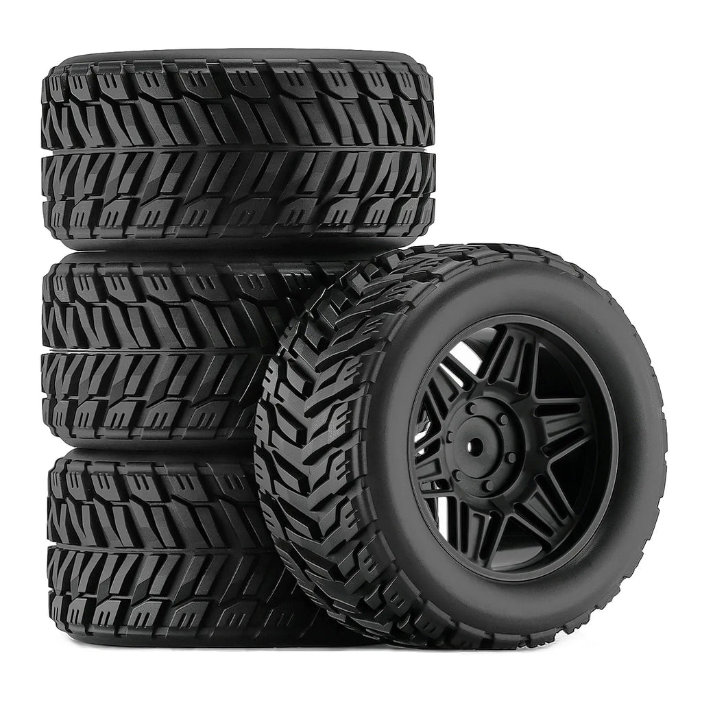 4pcs RC Wheels Tire Set 90*45mm with 12mm Hex for ARRMA 1/16 Mini Kraton 3S BLX RC Truck Upgrade Parts Accessories