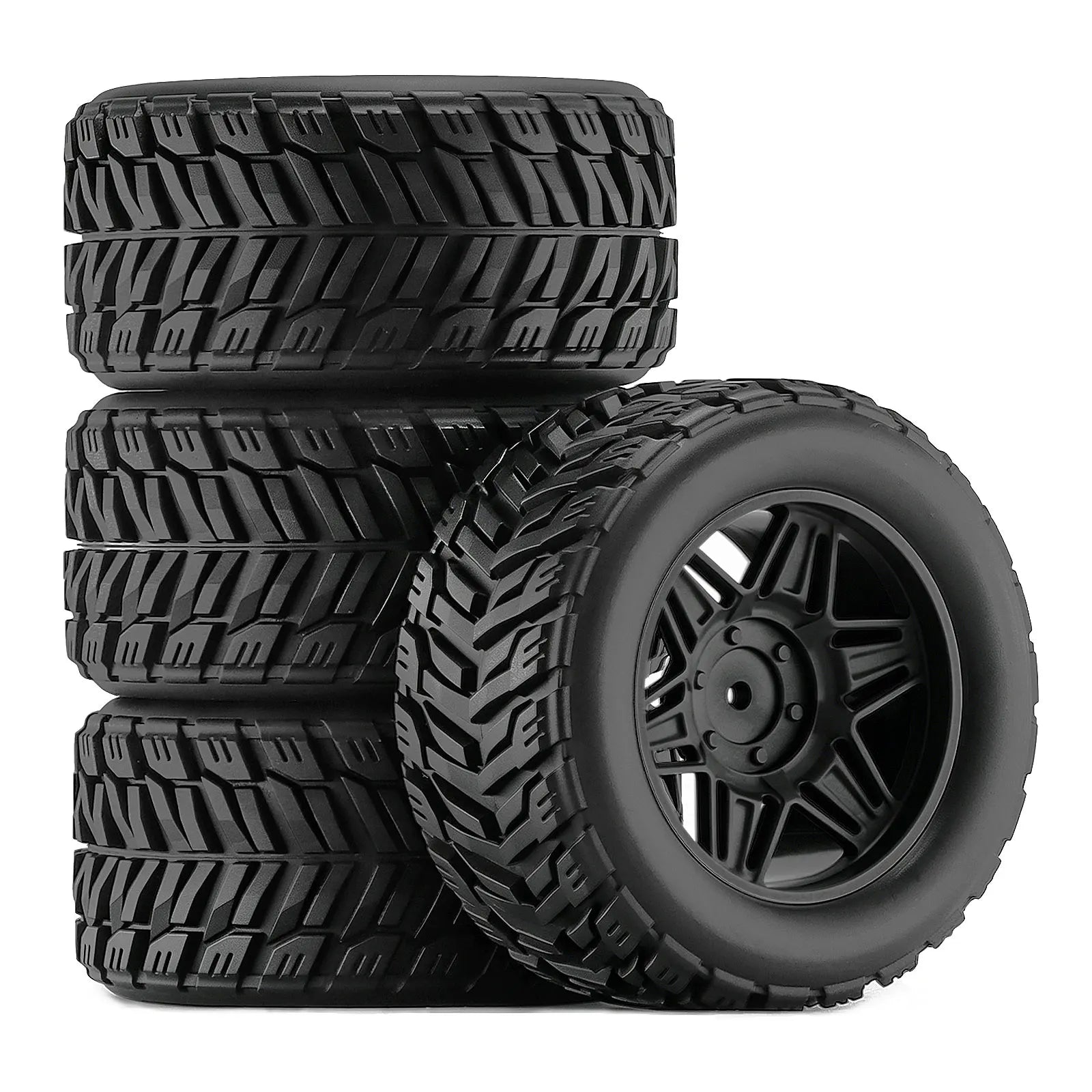 4pcs RC Wheels Tire Set 90*45mm with 12mm Hex for ARRMA 1/16 Mini Kraton 3S BLX RC Truck Upgrade Parts Accessories