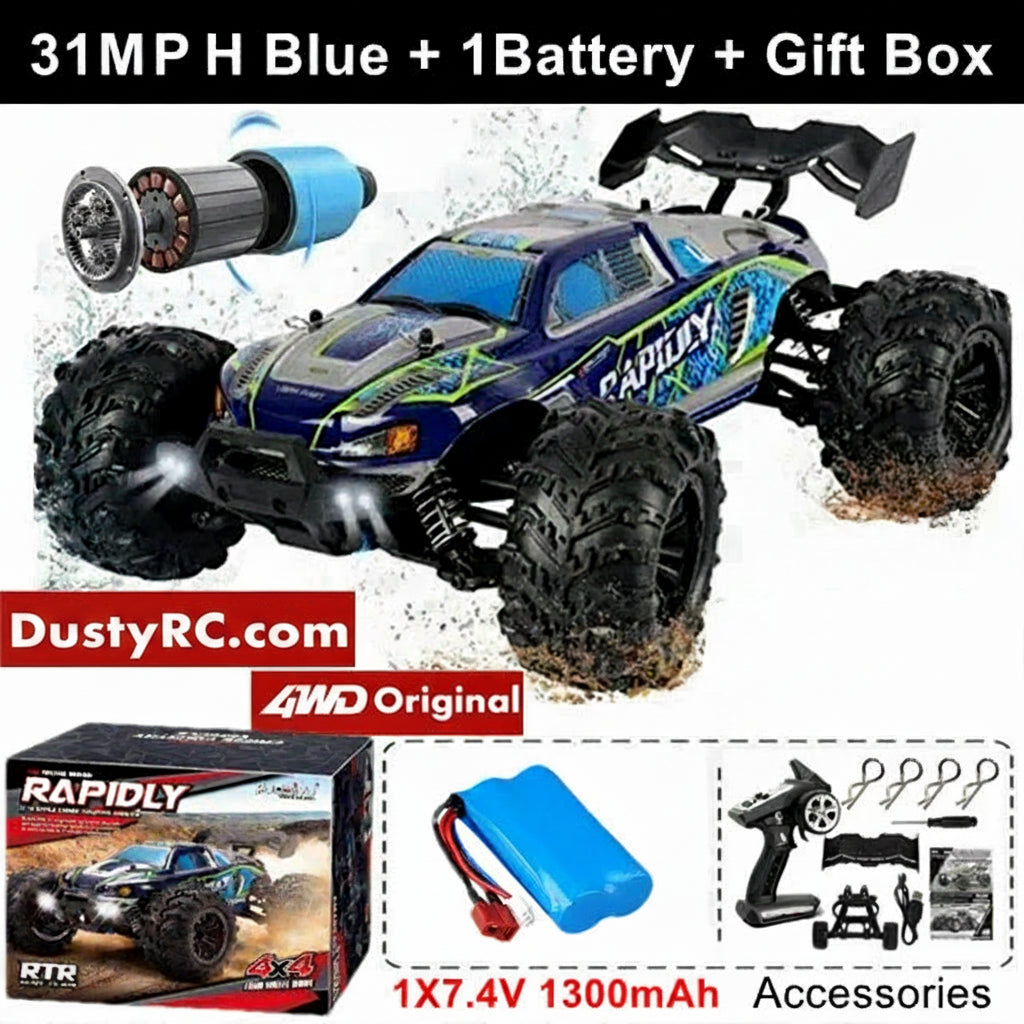 1/16 Scale 4WD Off Road Basher- Available Brushed or Brushless Motor