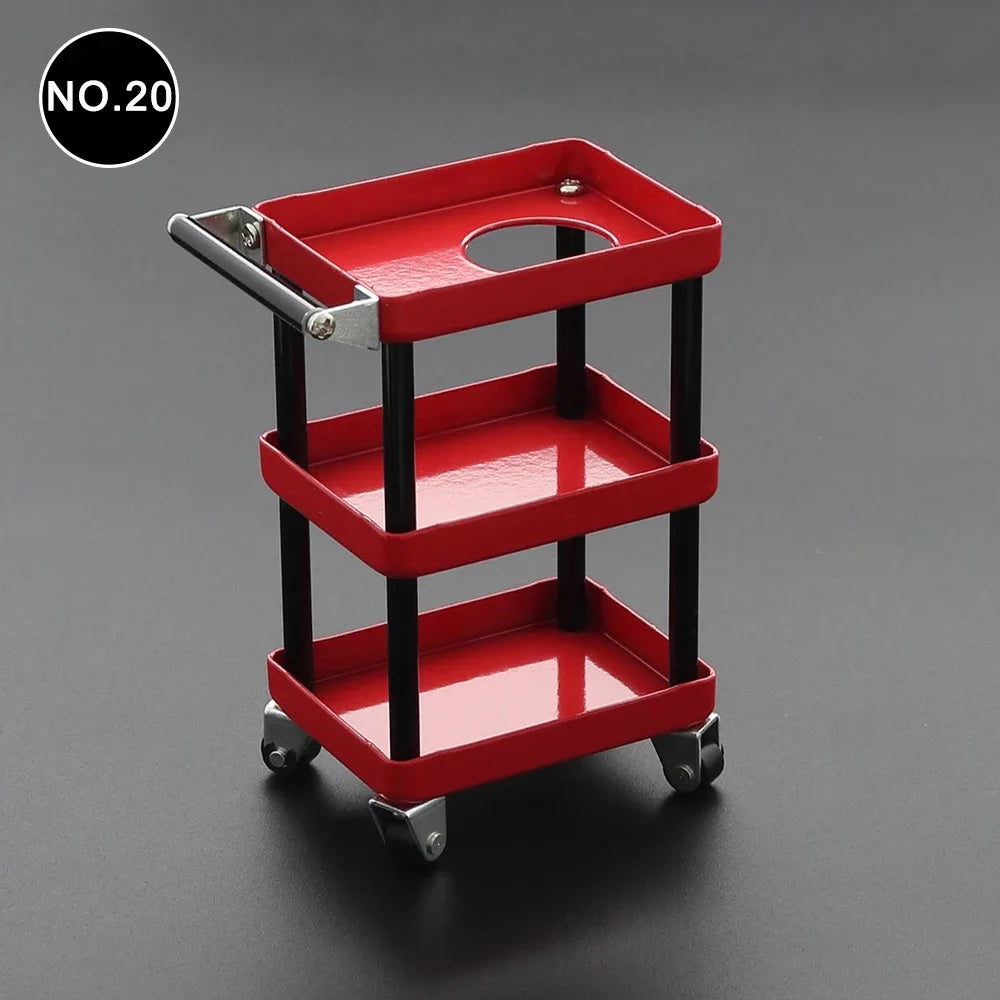RC 1/10 Scale Garage Decoration  Jerry Can, Bucket, Shipping Case, Ladder, Metal Shovel