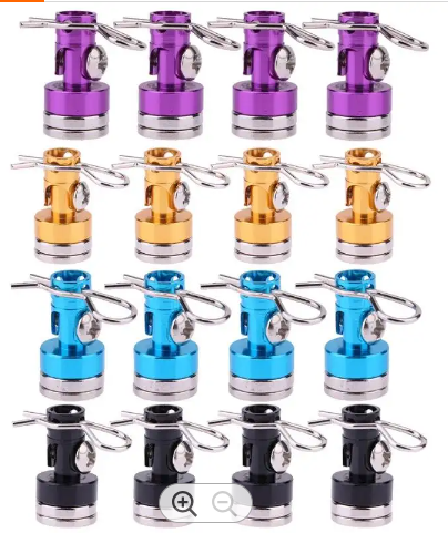 IRonManRc 4pcs Magnetic Stealth Body Post Mount Set W/ Clips for 1/10 Rc Cars