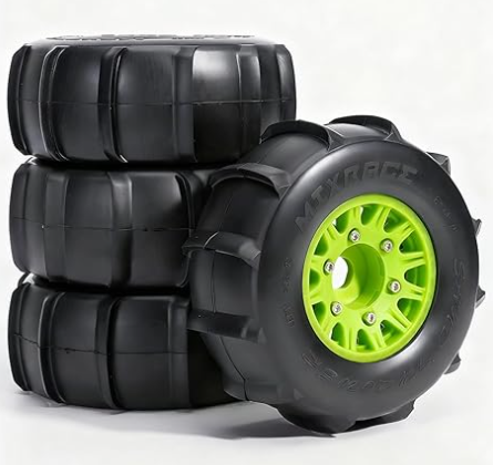 IRonManRc Sand & Snow Paddle Wheel & Tire Set for 1/10 RC Truck Fits All 12/14/17 mm Hexes 4 pcs