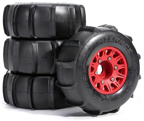 IRonManRc Sand & Snow Paddle Wheel & Tire Set for 1/10 RC Truck Fits All 12/14/17 mm Hexes 4 pcs