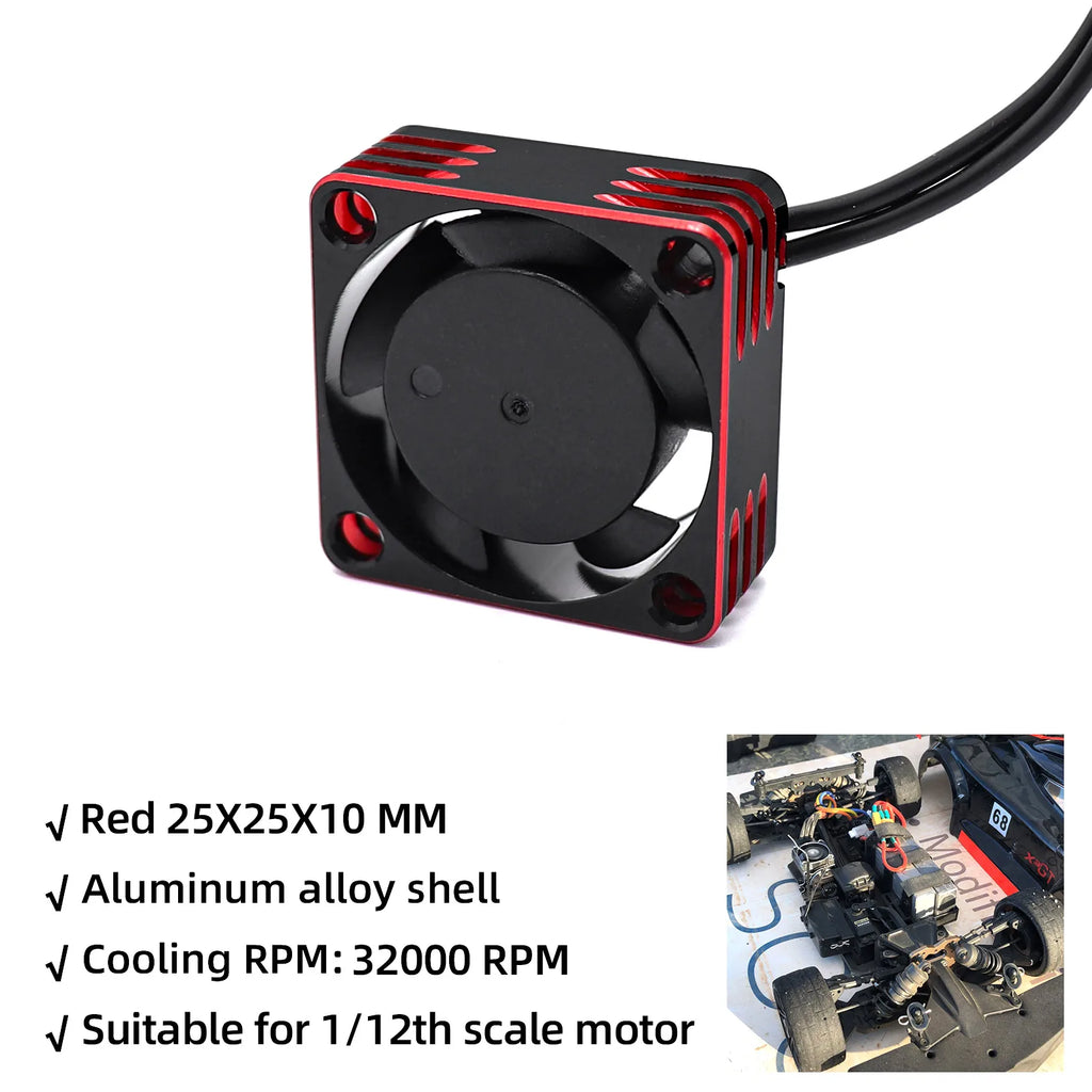 RC 25/30/35/40/50mm Fan 28000 RPM Heat Dissipation Cooling Fan for RC Crawler 1/10 1/8 1/5 Motor Brushless/Brushed ESC RC Car