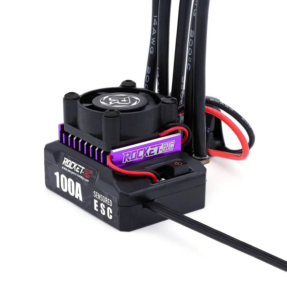 ROCKET RC 100A ESC w/ CH10 540 Motor 10.5T 13.5T 17.5T 21.5T Sensored Brushless Combo for 1/10 1/12 RC Drift Racing Car Parts