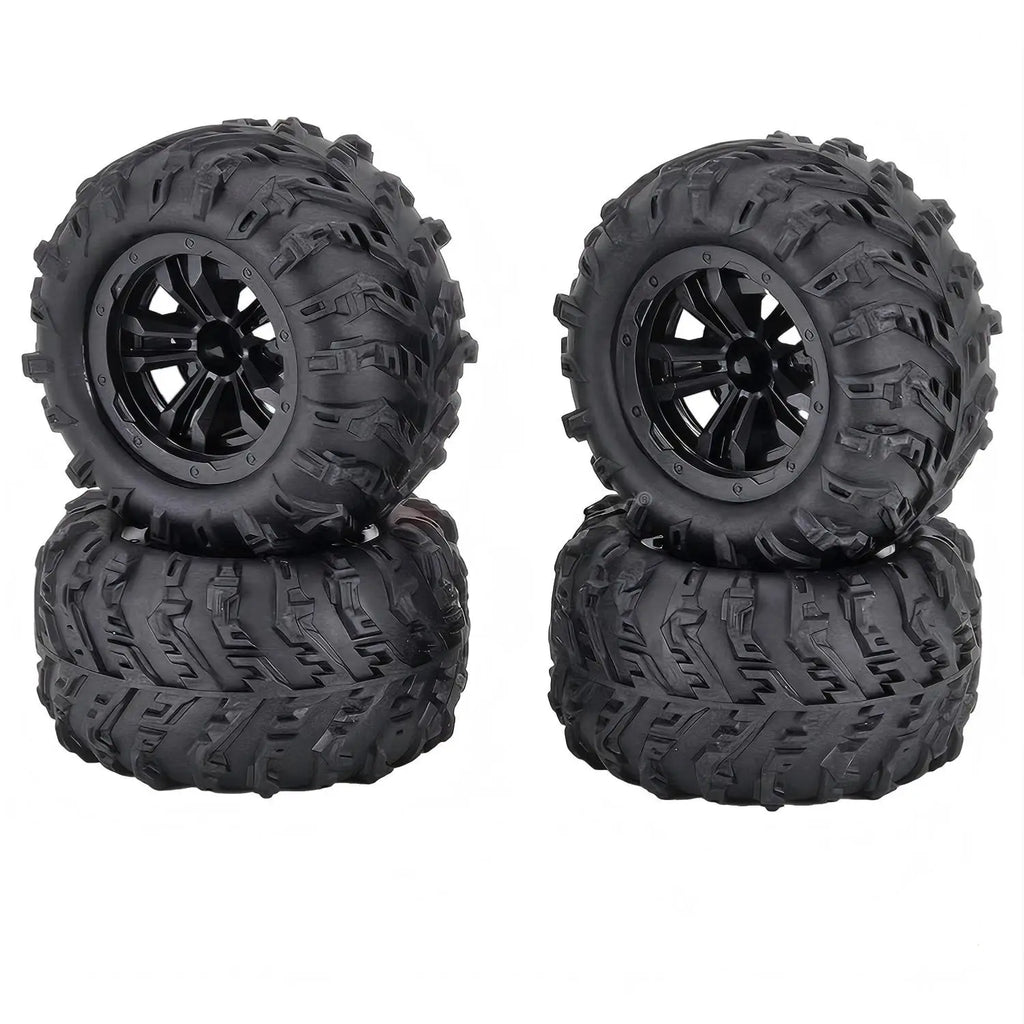 Tires for RC Car Wheel 4PCS 12mm Hex RC Car Tires for SCY 16101/2/3 MJX 16208/9 14209 JJRC Q130 C8805 HBX Wltoys Car 6304