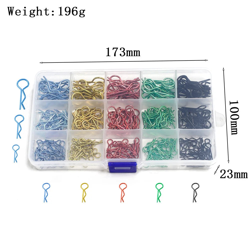 260pcs Rc Car Parts 1/8 1/10 1/12 1/14 1/16 RC Car Shell/Body Clips