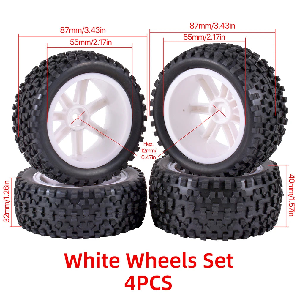 1/10 RC Car Wheels & Tires - 12mm Hex