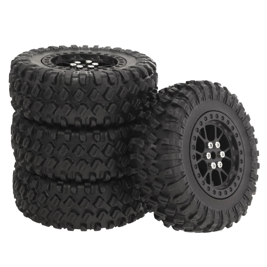 4 Pcs/Set RC Rubber Tyre 70mm 1/12 Tires Wheel Compatible for 1:12 RC Car Racing Car MN90 MN91 MN99 MN99S 1:16 WPL C14 C24 C54