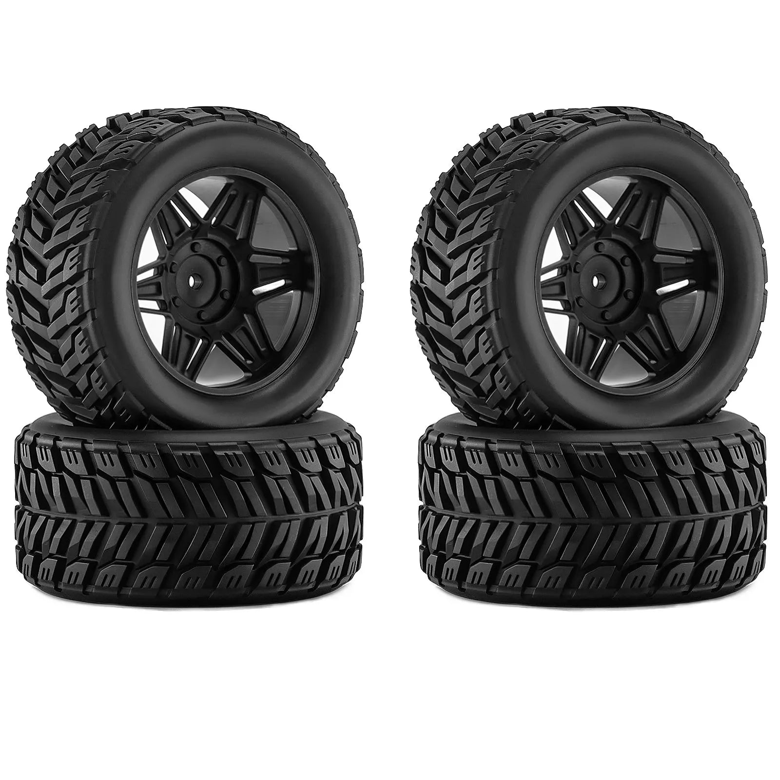 4pcs RC Wheels Tire Set 90*45mm with 12mm Hex
