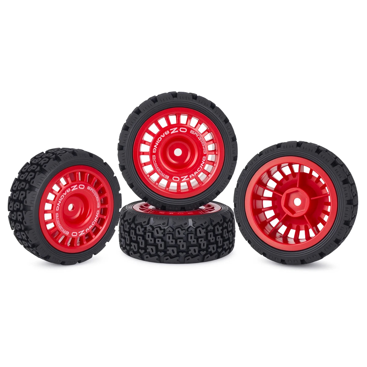 Glued 68x26mm Rubber Tires & Wheels for 1/10 RC Rally Car TT01 TT02 XV-01 HPI Upgrade