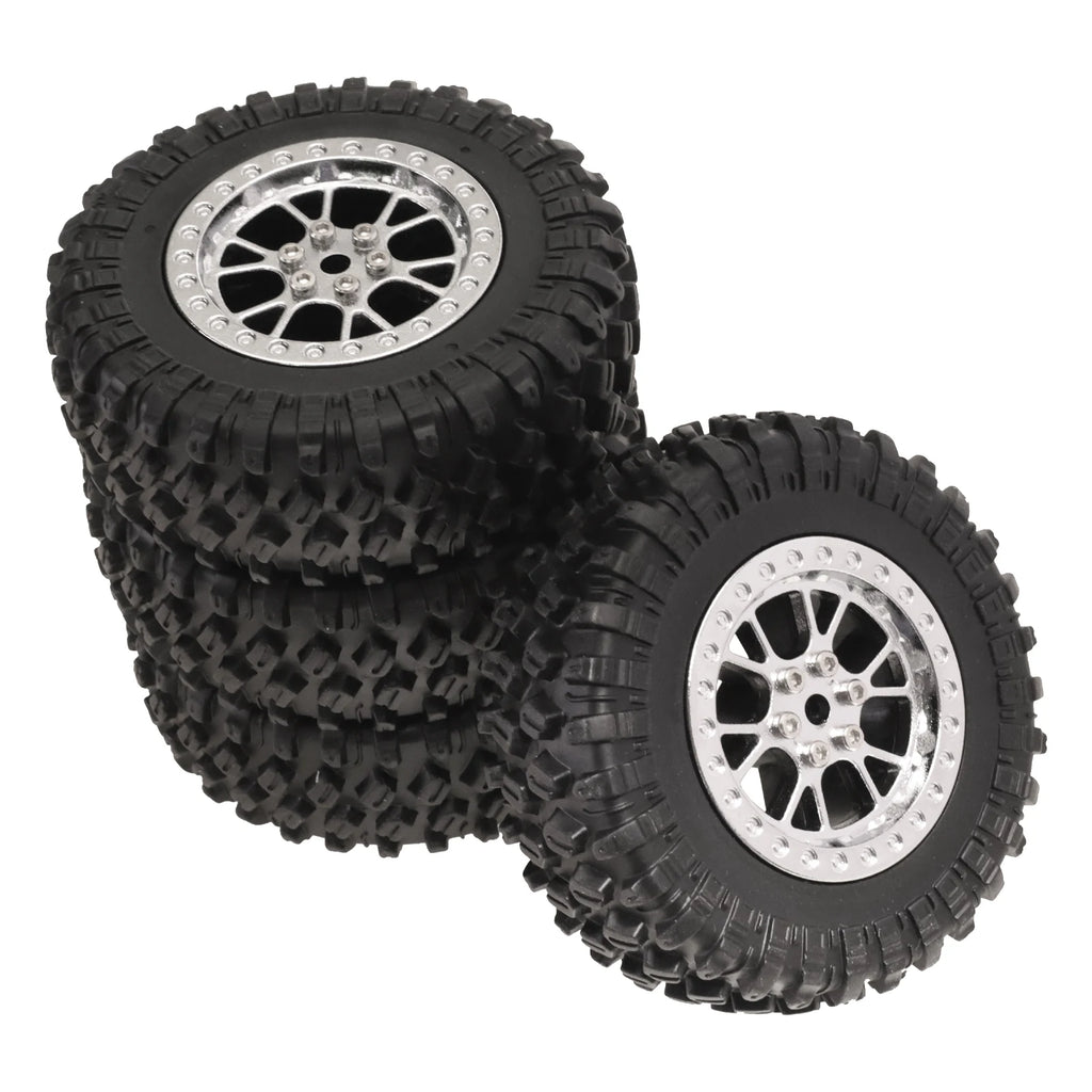 4 Pcs/Set RC Rubber Tyre 70mm 1/12 Tires Wheel Compatible for 1:12 RC Car Racing Car MN90 MN91 MN99 MN99S 1:16 WPL C14 C24 C54