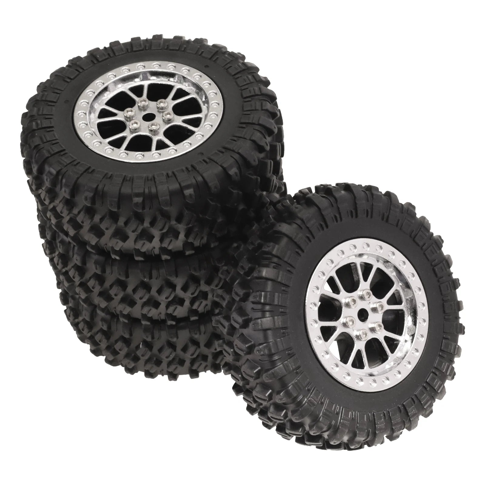 4 Pcs/Set RC Rubber Tyre 70mm 1/12 Tires Wheel Compatible for 1:12 RC Car Racing Car MN90 MN91 MN99 MN99S 1:16 WPL C14 C24 C54