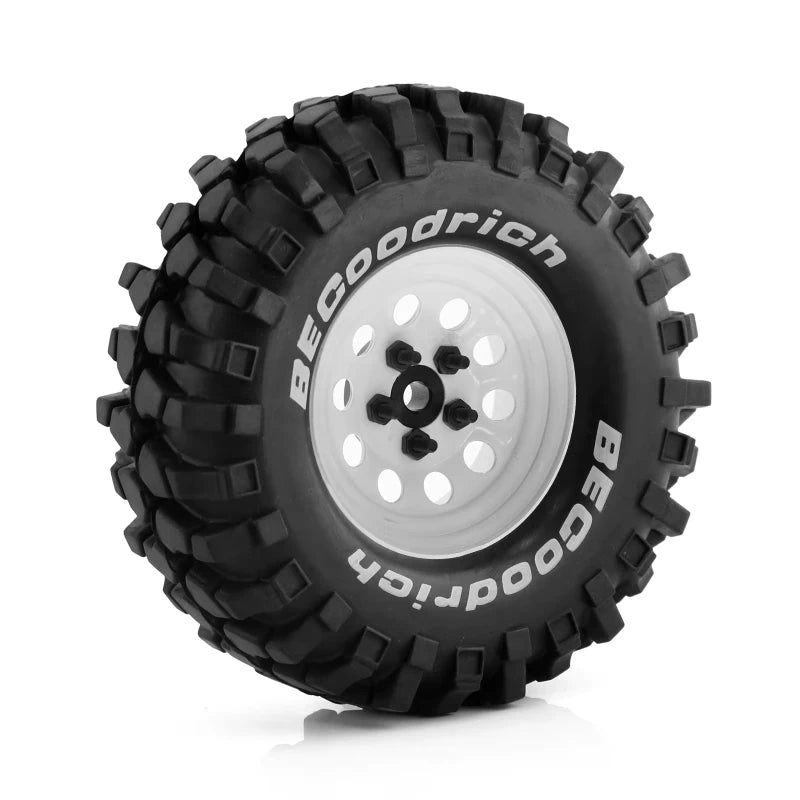 RC 1.9" Rubber Tires Beadlock Wheels Rims for 1/10 RC Crawler Car Traxxas TRX4 Axial SCX10 90046 90047 MST HSP Redcat Gen8